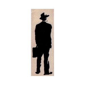 Businessman Silhouette STEMPEL, Stempel Anzug, Stempel Businessman, Stempel Mann, Gentleman Stempel, arbeitender Mann, Retro Man Stempel, Anzug und Krawatte