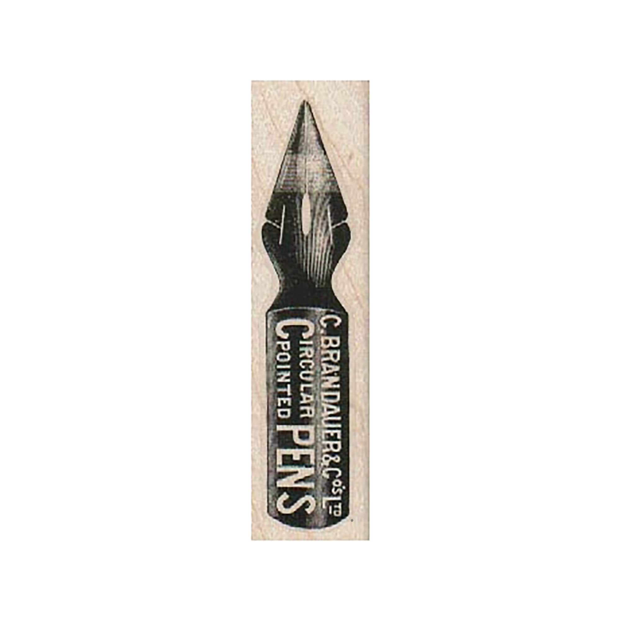 Pointed Pen Tip RUBBER STAMP, Pen Stamp, Writing Stamp, Literature ...