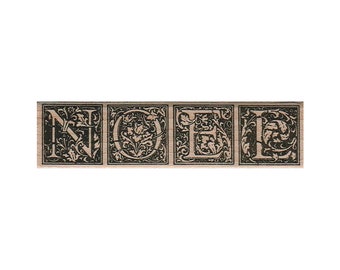 Noel RUBBER STAMP, Christmas Stamp, Winter Stamp, Holiday Stamp, NOEL Stamp, Yuletide Stamp, Christmas Card Stamp, Holiday Card Stamp