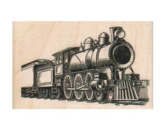 timbre en caoutchouc de train à vapeur vintage, timbre de train, timbre de voyage, timbre de transport, trains à vapeur, amateur de train, voyage en train, timbre vintage