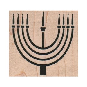 Tampon en caoutchouc pour menorah de Hanoucca, tampon sept lampes, tampon de Hanoucca, tampon de Hanoucca, tampon menorah, tampon religieux, tampon judaïsme, vacances
