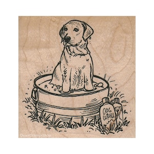 Labrador Retriever Dog RUBBER STAMP, Dog Stamp, Retriever Stamp, Dog Lover, Golden Retriever Stamp, Pet Stamp, Animal Lover Stamp, Puppy