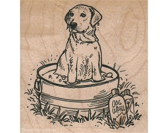 Labrador Retriever Dog RUBBER STAMP, Dog Stamp, Retriever Stamp, Dog Lover, Golden Retriever Stamp, Pet Stamp, Animal Lover Stamp, Puppy