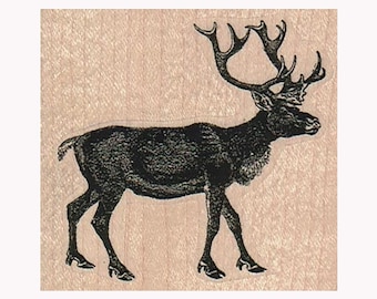 Reindeer RUBBER STAMP, Christmas Stamp, Winter Stamp, Santa Stamp, Holiday Stamp, X-Mas Stamp, Xmas Stamp, Christmas Reindeer Stamp, Holiday
