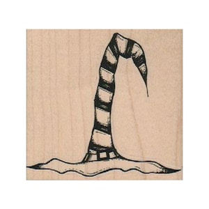 Striped Witch Hat RUBBER STAMP, Halloween Stamp, Halloween Stamps, Witch Stamp, Witch Hat Stamp, Sorcerer Stamp, Halloween Party, Hat Stamp