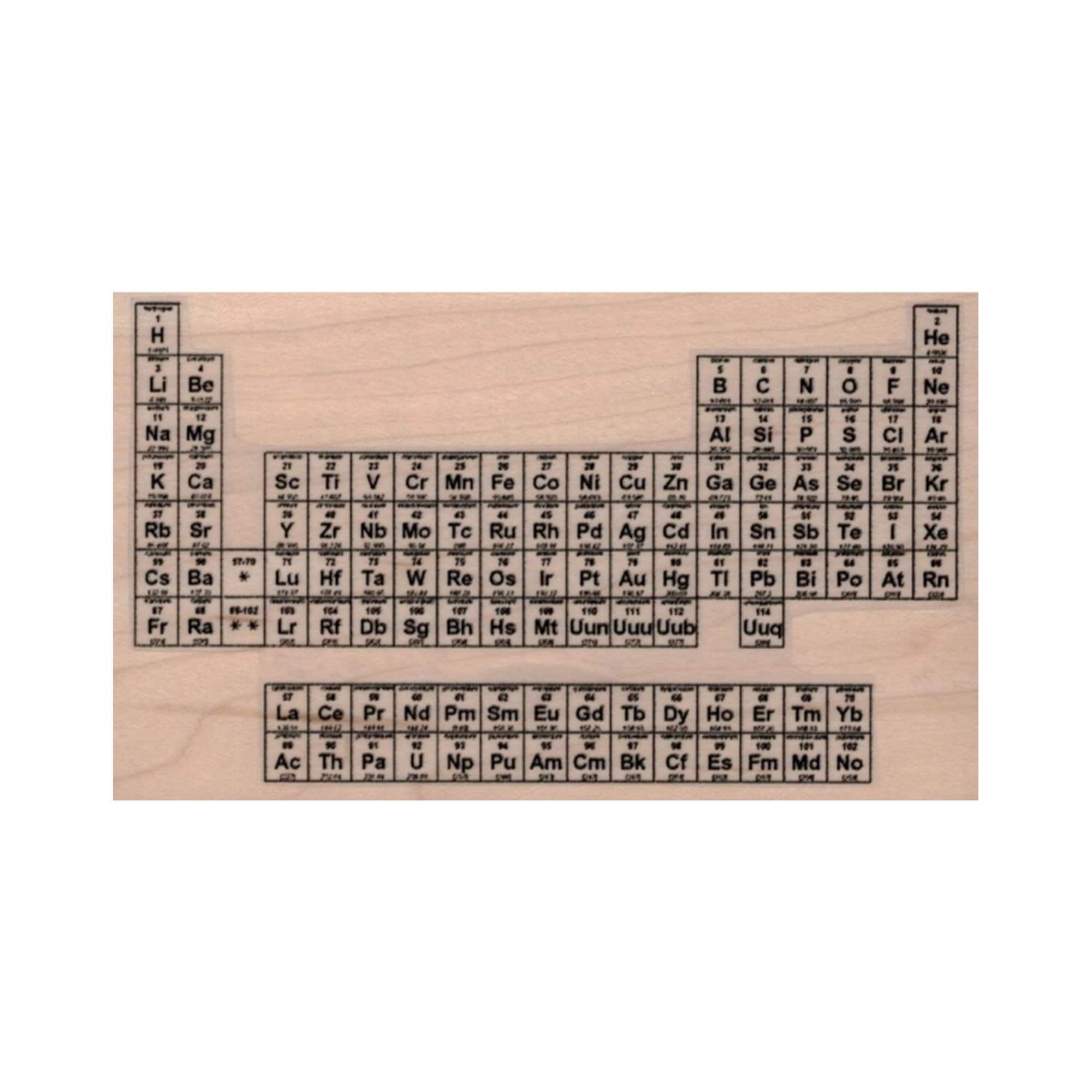Periodic Table RUBBER STAMP Science Stamp Scientific Stamp - Etsy