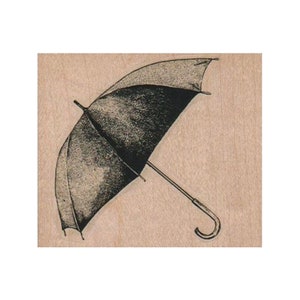 Rubberstempel paraplu, regenachtige dag rubberstempel, regen rubberstempel, open paraplu rubberstempel, elementstempel, douche rubberstempel