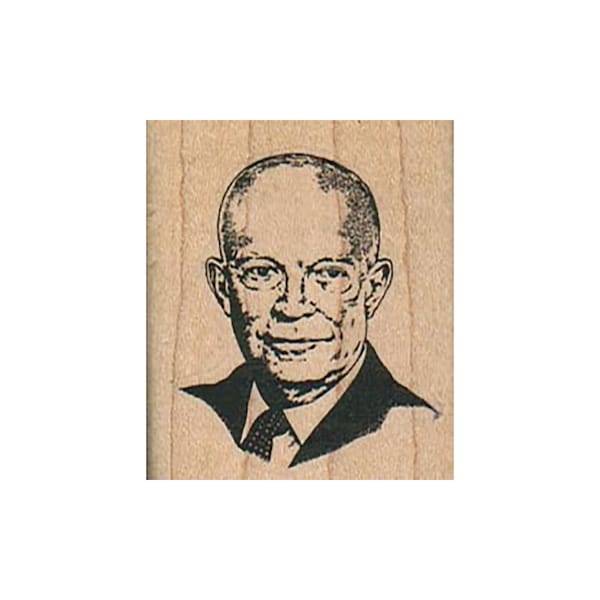 Dwight D. Eisenhower RUBBER STAMP, Ike Stamp, 34th President Stamp, Historical Stamp, President Stamp, American History, Historic Figure
