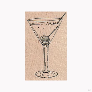 Martini con oliva TIMBRO IN GOMMA, Timbro Bicchiere Martini, Timbro Gin, Timbro Martini, Timbro Ale, Timbro Nightclub, Timbro Taverna, Timbro Bar