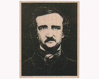 Sello de goma de Poe, sello de Halloween, sello de Poe, sello de Edgar Allan Poe, el sello de cuervo, sello de cuervo, sello Nevermore, manualidades de Halloween