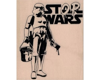 Banksy Storm Trooper Stop Wars, Star Wars Stamp, Storm Trooper Stamp, The Dark Side Stamp, Stormtrooper Stamp, Darth Vader Stamp, SciFi