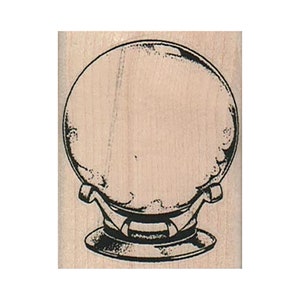SELLO DE GOMA DE BOLA DE CRISTAL, Sello de adivino, Sello de lector de palmas, Sello gitano, Sello de bola de cristal, Sello místico, Sello mágico