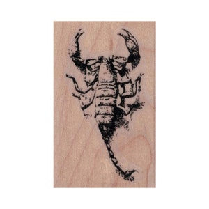 Scorpion RUBBER STAMP, Insect Stamp, Bug Stamp, Entomology Stamp, Scorpion Tail Stamp, Arachnid Stamp, Arachnology Stamp, Exoskeleton Stamp