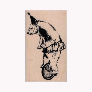 Banksy Circus Bear RUBBERSTEMPEL, Banksy-stempel, Circus Bear-stempel, Bear-stempel, Circus-stempel, Banksy Street Art-stempel, beer op eenwieler-stempel