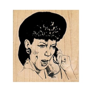 Ernestine Rubber Stamp, Lily Tomlin Stamp, Operator Stamp, Lily Tomlin Ernestine Stamp, Funny Operator Stamp, Funny Lady Stamp, Comedy Stamp