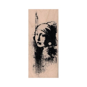 SELLO DE GOMA Banksy Wall Lady, sello gitano, sello místico, sello Lady, sello Woman, sello de arte Banksy, sello de arte callejero, sello Beautiful Lady