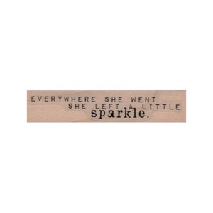 Overal waar ze ging RUBBEREN STEMPEL, inspirerende stempel, motiverende stempel, knutselcadeau, glitterstempel, cadeau ambachtelijke minnaar, glitterstempel