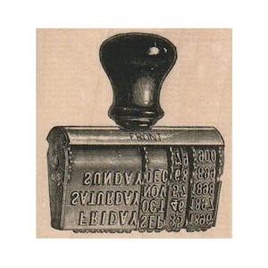 Vintage Datum Stempel STEMPEL, Gummistempel, Datum Stempel, Datum Stempel, Alte Zeit Stempel, Vintage Stempel, Retro Office Stempel