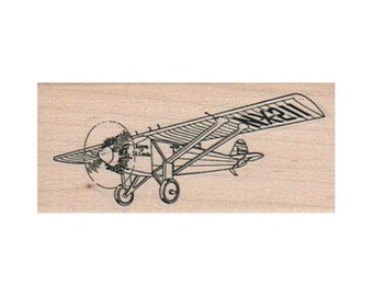 timbre en caoutchouc d'avion vintage, timbre Prop avion NX-211, timbre de l'esprit de St Louis, timbre d'avion, timbre volant, timbre de voyage, timbre Steampunk