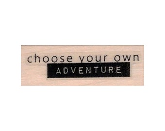 Elige tu propia aventura SELLO DE GOMA, sello de aventuras, sello de aventura, sello de viaje, sello de diario, sello de libro de recuerdos, sello de historia de vida
