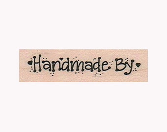 Handmade By RUBBER STAMP, Hand Made Stamp, Custom Stamp, Signature Stamp, Homemade Stamp, Label Stamp, Art Stamp, Card Making Stamp, Cards