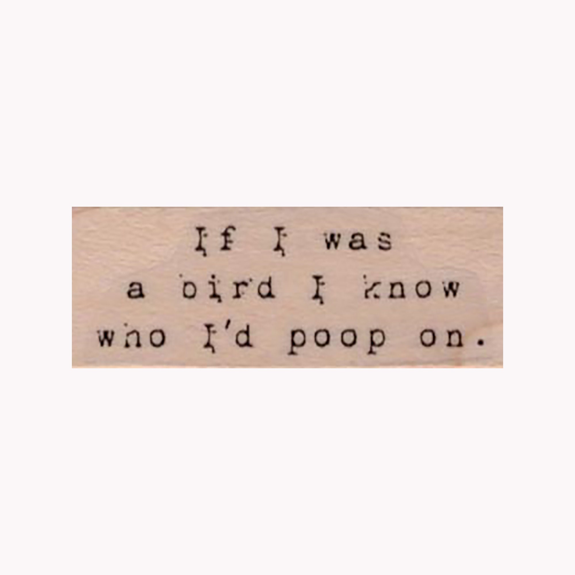 If I Was A Bird RUBBER STAMP, Bird Poop Stamp, If I Was A Bird I Know ...