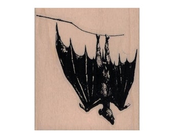SELLO DE GOMA DE MURCIÉLAGO COLGANTE, Sello de Halloween, Sello de Murciélago, Sello de Terror, Sello de Vampiro, Sello de Murciélago Volador, Sello de Murciélago de Halloween, Tarjeta de Halloween