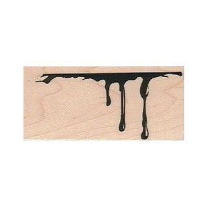 Blood Dripping RUBBER STAMP, Halloween Stamp, Blood Stamp, Bloody Stamp, Mixed Media Stamp, Horror Stamp, Scary Stamp, Dripping Stamp, Blood