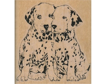 Dalmatian Puppies  RUBBER STAMP, Dalmatian Stamp, Puppy Stamp, Spotted Pup Friends Stamp, Dalmatian Dog Stamp, 101 Dalmatians Stamp, Dogs
