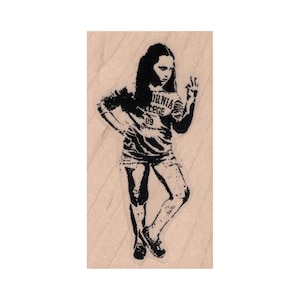 Banksy meisje met 2 vingers RUBBERSTEMPEL, Banksy-stempel, stempel Rebel Girl, stempel Attitude Girl, vredesstempel, meisjesstempel, meisjesstempels, Banksy Art