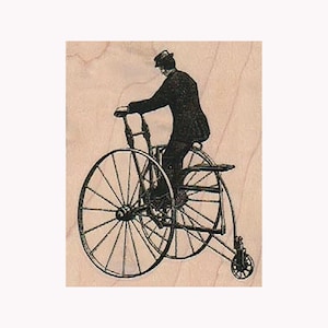 TIMBRO IN GOMMA Triciclo Vintage, Timbro Bici, Timbro Viaggio, Timbro Trasporto, Timbro Uomo Triciclo Vintage, Timbro Vittoriano, Uomo Vittoriano