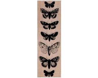 Sello de goma con especímenes de mariposa, sello de naturaleza, sello de insectos, sello de mariposas, sello de polilla, sello de lepidopterista, sello de papillón