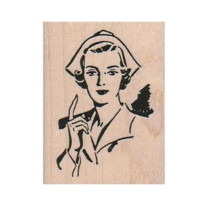 Nurse RUBBER STAMP, Nurses Stamp, Caretaker Stamp, Medical Staff Stamp, Hospital Stamp, Hospital Worker Stamp, RN Stamp, Angel, Medical