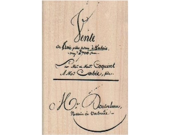 French Writing Background RUBBER STAMP, French Stamp, Paris Stamp, Background Writing Stamp, Background Stamp, Mixed Media Stamp