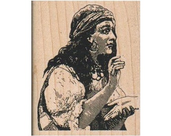 Fortune Teller/Palm Reader RUBBER STAMP, Fortune Teller Stamp, Carnival Stamp, Fair Stamp, Sideshow Stamp, Fantasy Stamp, Palm Reader Stamp