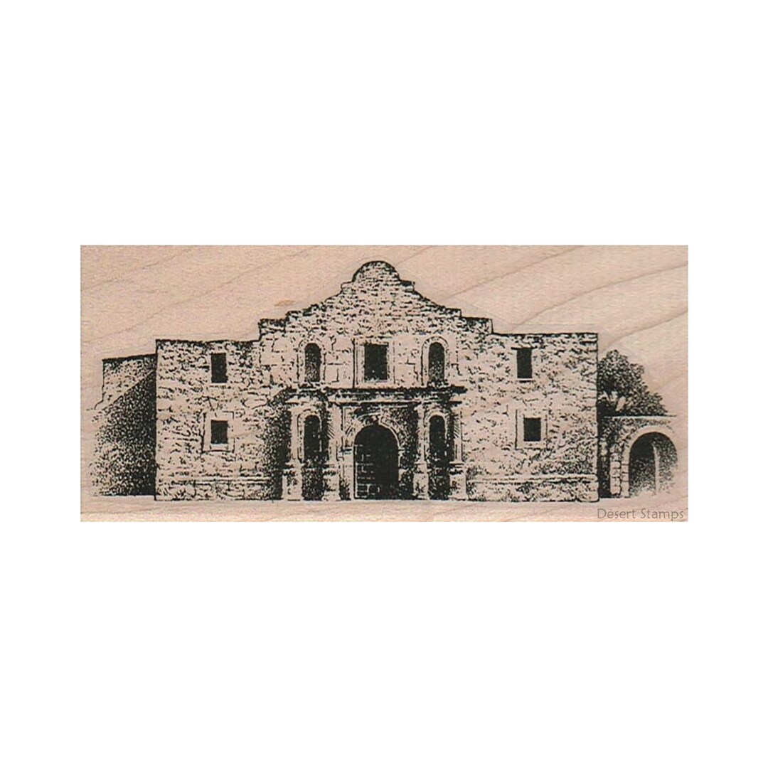 Alamo RUBBER STAMP, Old West Stamp, San Antonio Stamp, Texas Stamp