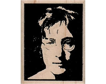 Rock Legend RUBBER STAMP, Beatles Stamp, John Lennon Stamp, John Lennon Lover Stamp, Lennon Stamp, Rock Music Stamp, The Beatles, Rock Icon