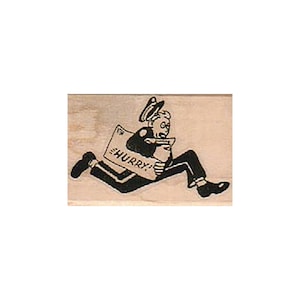 Haast postbode RUBBERSTEMPEL, postbezorgingsrubberstempel, postbode bezorgt brieven, postbode, postbode, haastige postbode postbode