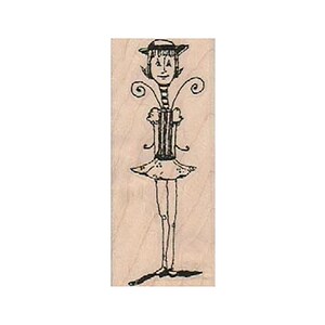 Selo de borracha para senhora de chapéu magro, selo caprichoso, selo de senhora de chapéu, selo Steampunk, selo de arte, selo de menina, selo de senhora, selo de curiosidade, senhora divertida