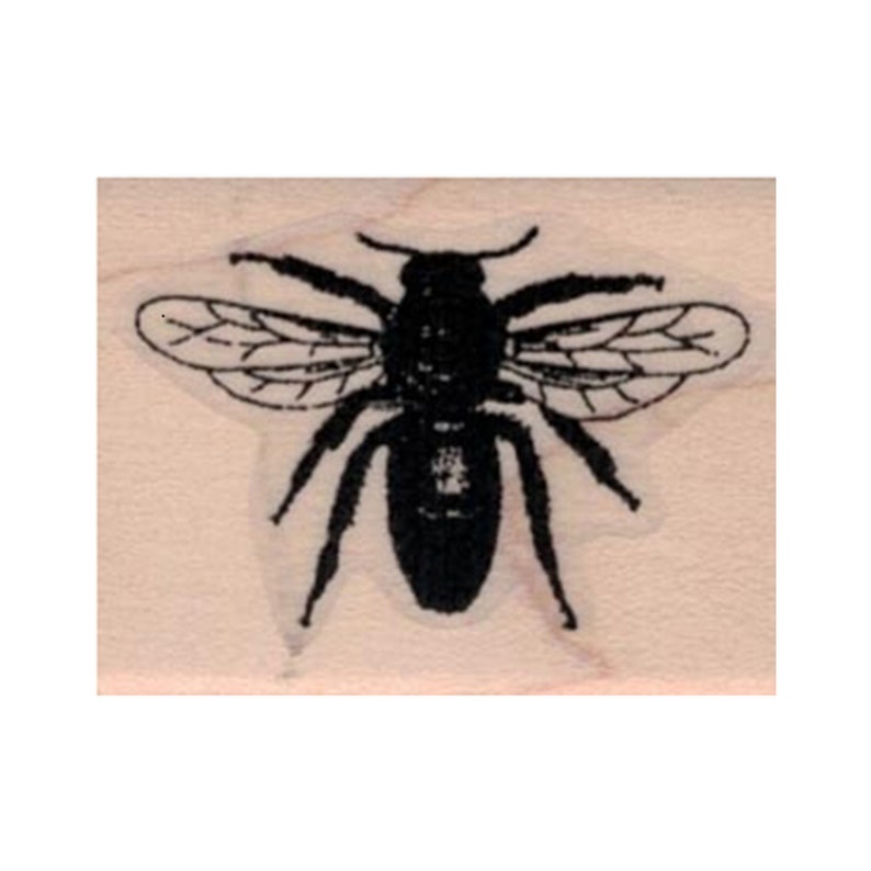 Bee Silhouette by Cat Kerr RUBBER STAMP, Bee Stamp, Honey Bee Stamp, Insect Stamp, Bee Hive Stamp, Bee Lover Stamp, Flying Insect Stamp, Bee image 1