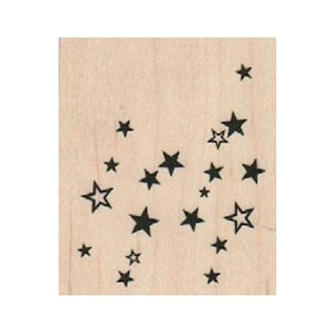 Stars RUBBER STAMP, Star Stamp, Celestial Stamp, Space Stamp, Shape Stamp, Background Stamp, Doodle Stamp, Outer Space Stamp, Falling Stars