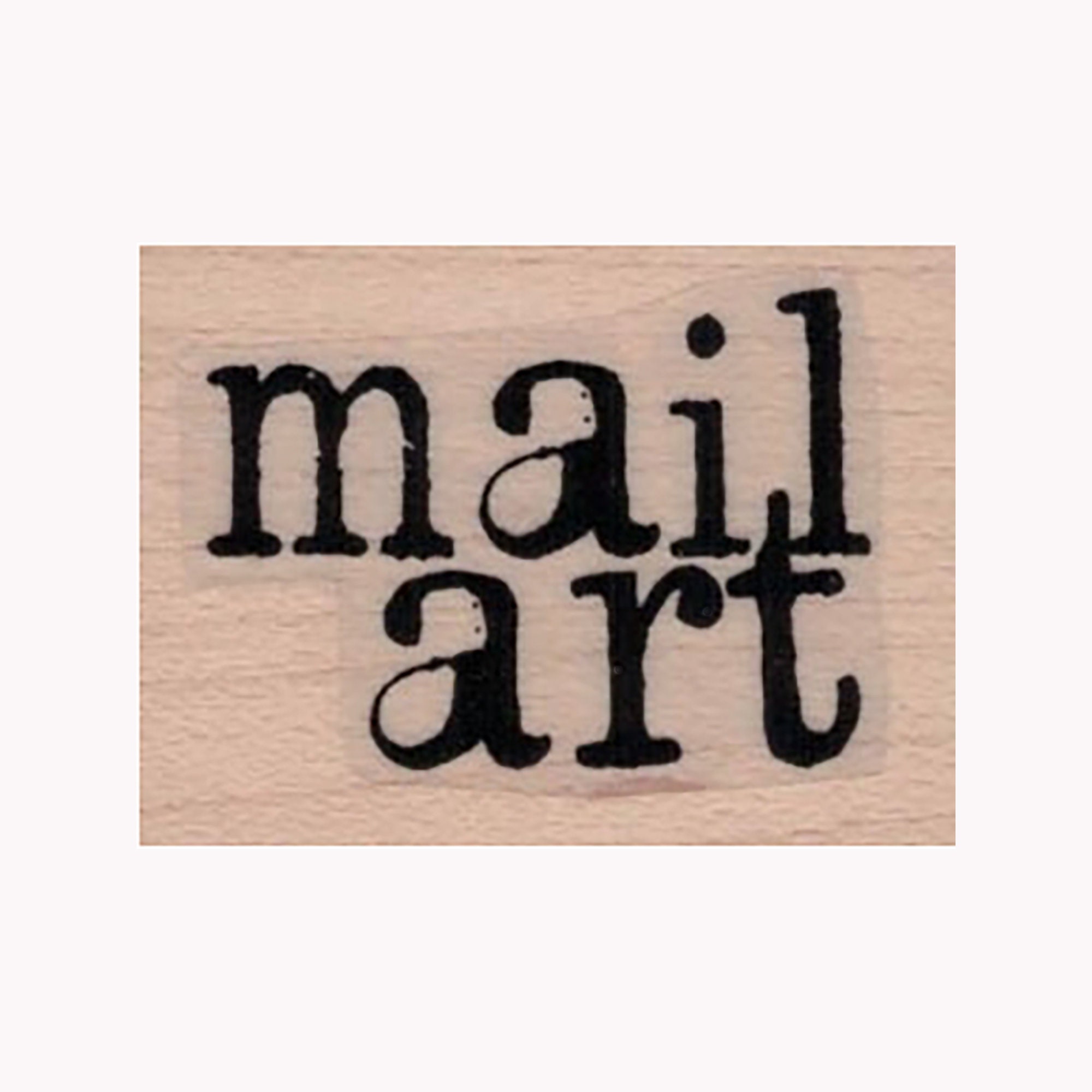 Mail Art RUBBER STAMP Postcard Stamp Mixed Media Stamp Mail Etsy