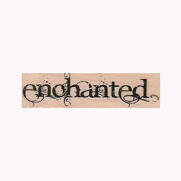 Enchanted RUBBER STAMP, Fairy Tale Stamp, Story Stamp, Enchantment Stamp, Fantasy Stamp, Book Stamp, Journal Stamp, Scrapbook Stamp