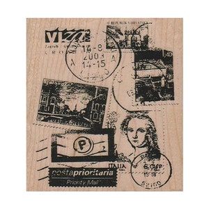 Porto Storno Hintergrund GUMMIstempel, Hintergrundstempel, Mixed Media Stempel, Poststempel, Briefmarke, Storniert Stempel, Postkarten