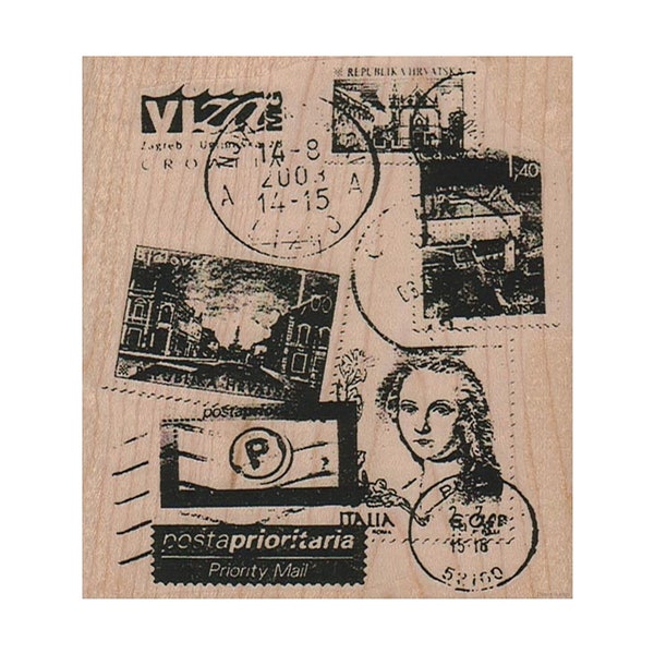Postage Cancellation Background RUBBER STAMP, Background Stamp, Mixed Media Stamp, Mail Stamp, Postage  Stamp, Cancelled Stamp, Post Cards