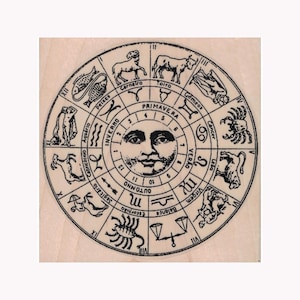 Carimbo de borracha da roda do zodíaco, carimbo de cartomante, carimbo de astrologia, carimbo de símbolo do zodíaco, carimbo de signo do zodíaco, carimbo de horóscopo, magia, futuro