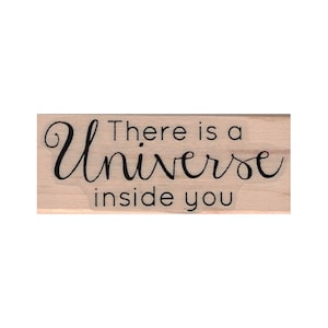 Er is een universum van Cat Kerr RUBBERSTEMPEL, ruimtestempel, universumstempel, motiverende stempel, motivatiestempel, inspirerende stempel, liefde