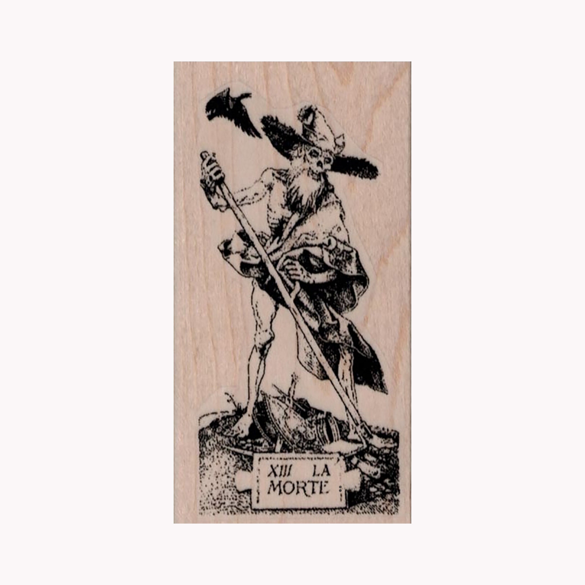 Death Tarot Card RUBBER STAMP Fortune Teller Stamp Death - Etsy