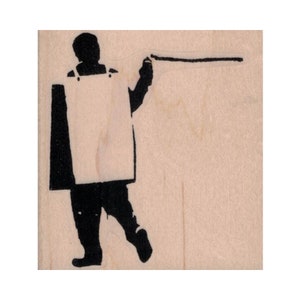 Banksy Billboard Spray Painter RUBBER STAMP, Sign Stamp, Street Art Stamp, Artist Stamp, Spray Paint Stamp, Banksy Stamp, Art Lover, Paint