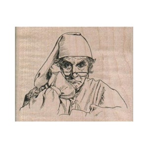Ebenezer Scrooge RUBBERSTEMPEL, kerststempel, winterstempel, vakantiestempel, Grumpy Man-stempel, Bah humbug-stempel, A Christmas Carol-stempel